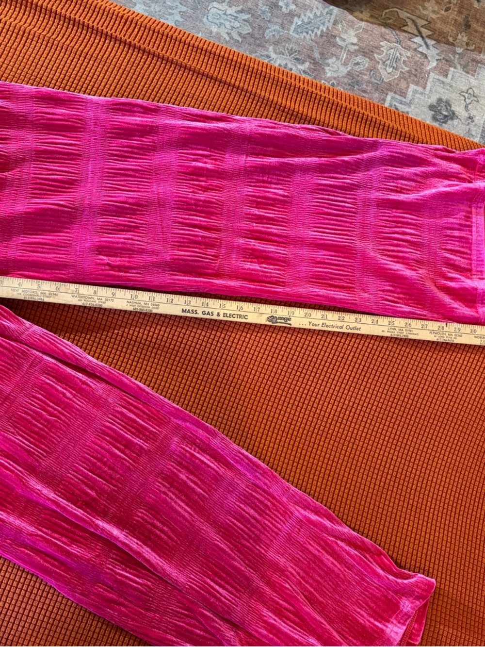Wide Leg Crinkle Velvet Pants - Hot Pink. Brand New Women’s Medium M - Picture 3 of 6
